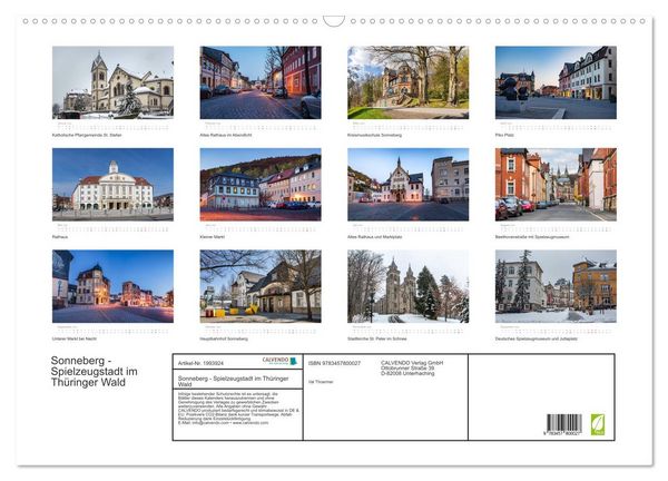 Produktbild: Sonneberg - Spielzeugstadt im Th&uuml;ringer Wald (Wandkalender 2026 DIN A2 quer), CALVENDO Monatskalender