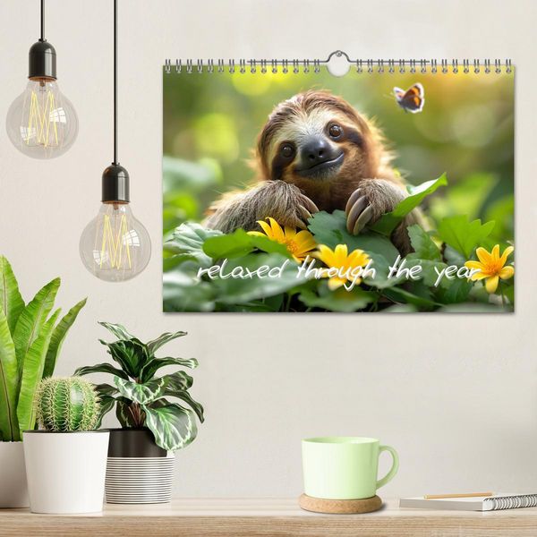 Produktbild: sweet sloths - relaxed throughout the year (Wall Calendar 2026 DIN A4 landscape), CALVENDO 12 Month Wall Calendar
