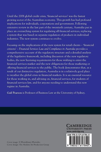 Produktbild: Financial Services Law and Compliance in Australia