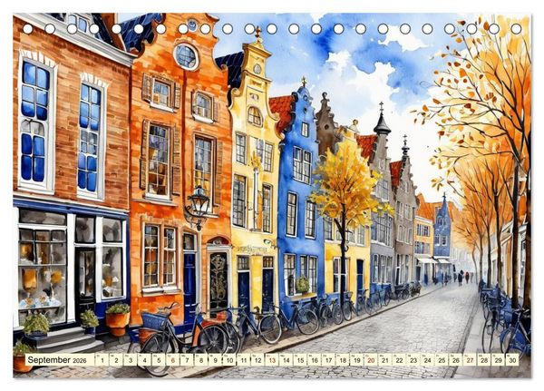 Produktbild: Zauberhafte Niederlande (Tischkalender 2026 DIN A5 quer), CALVENDO Monatskalender