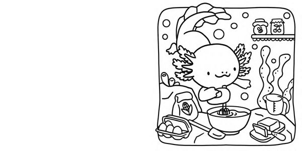 Produktbild: Cute Axolotl I Ausmalbuch f&uuml;r Erwachsene