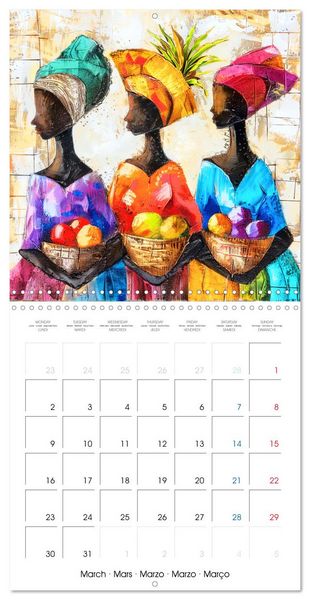 Produktbild: Colorful Raw Art (Wall Calendar 2026 12 &times; 12 Inch) CALVENDO 12 Month Wall Calendar