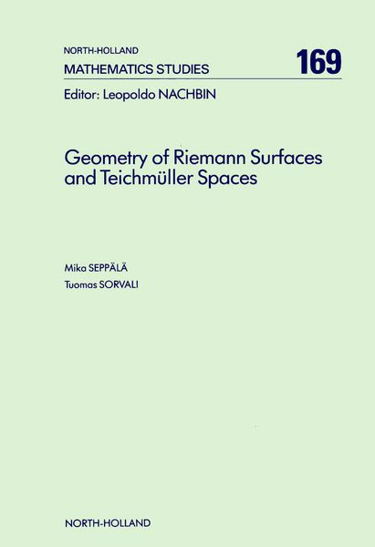 Produktbild: Geometry of Riemann Surfaces and Teichm&uuml;ller Spaces