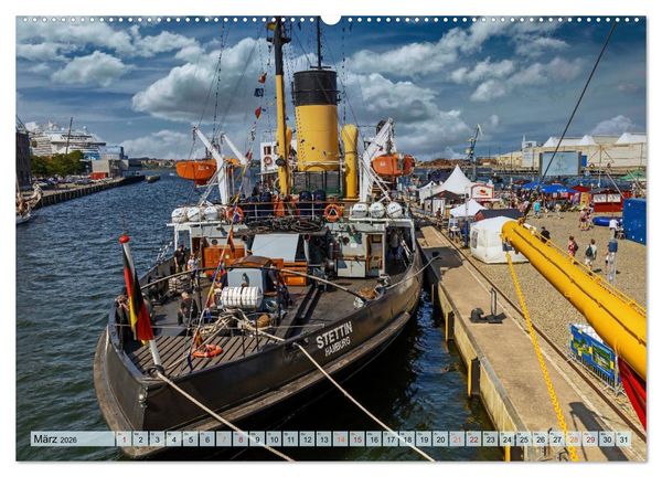 Produktbild: Dampfeisbrecher Stettin - Auf Besuch in der Hansestadt Wismar (Wandkalender 2026 DIN A2 quer), CALVENDO Monatskalender