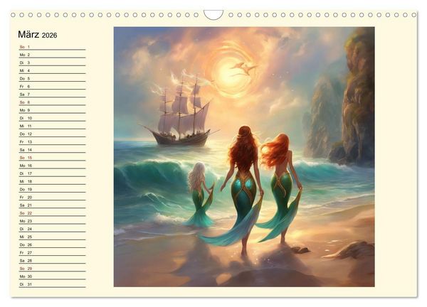 Produktbild: Meeresmythen (Wandkalender 2026 DIN A3 quer), CALVENDO Monatskalender