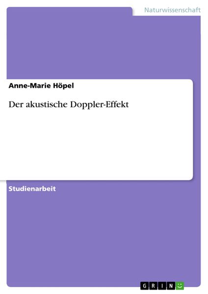 Produktbild: Der akustische Doppler-Effekt
