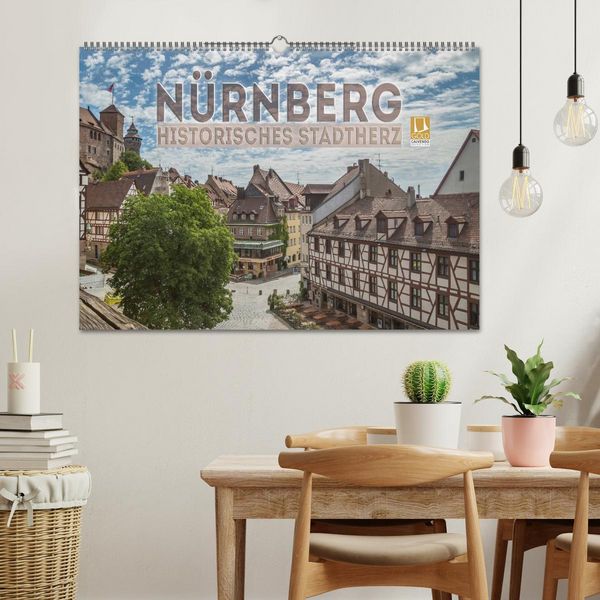 Produktbild: N&Uuml;RNBERG Historisches Stadtherz (Wandkalender 2026 DIN A2 quer), CALVENDO Monatskalender