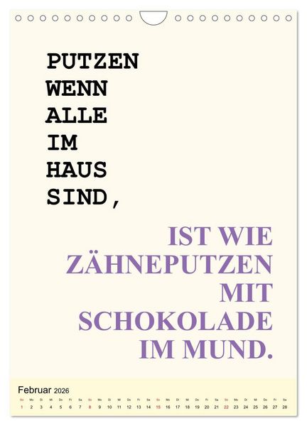Produktbild: Spr&uuml;che-Kalender. Lustiges f&uuml;r die Familie! (Wandkalender 2026 DIN A4 hoch), CALVENDO Monatskalender