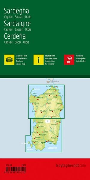 Produktbild: freytag & berndt Stra&szlig;enkarte Sardinien 1:150.000