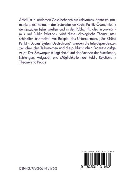 Produktbild: Public Relations f&uuml;r Abfall