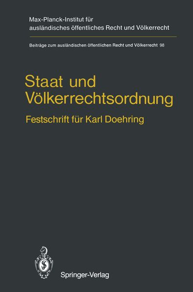 Staat und Völkerrechtsordnung, Taschenbuch von , Springer Berlin, 9783642740923