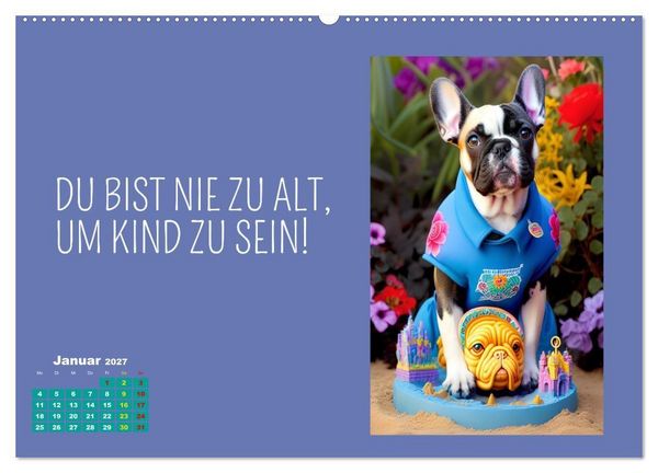 Produktbild: Tierisch motiviert (Wandkalender 2027 DIN A2 quer), CALVENDO Monatskalender