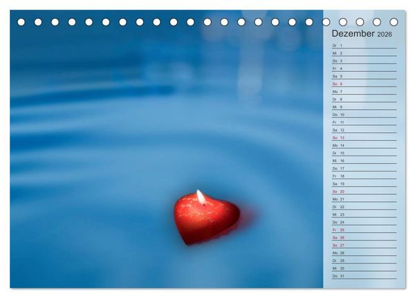 Produktbild: Tage von Herzen (Tischkalender 2026 DIN A5 quer), CALVENDO Monatskalender