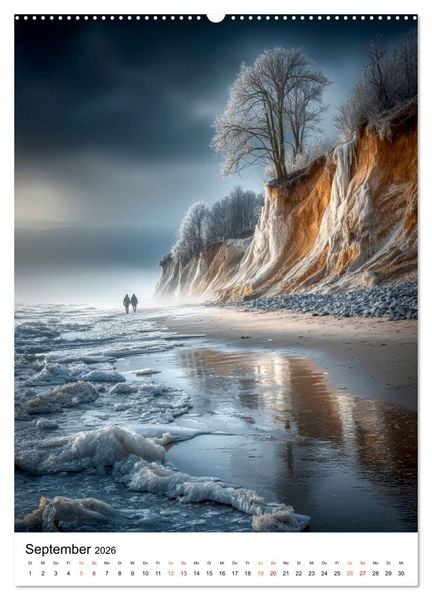 Produktbild: Frostige K&uuml;sten - Wintertr&auml;ume am Meer (hochwertiger Premium Wandkalender 2026 DIN A2 hoch), Kunstdruck in Hochglanz