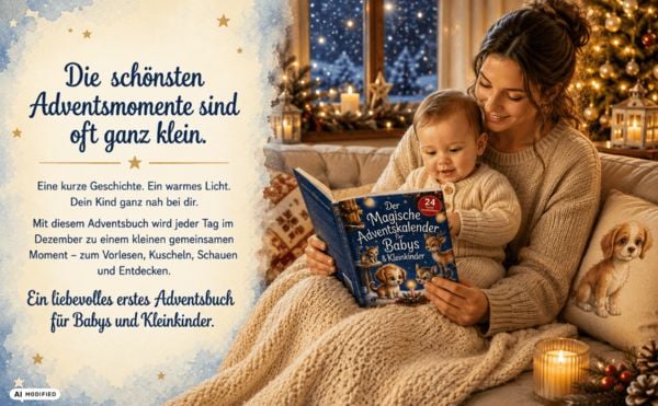 Produktbild: Der magische Adventskalender f&uuml;r Babys & Kleinkinder - 24 kurze Geschichten - 24 kleine Geschichten zum Vorlesen, Kuscheln und gemeinsamen Entdecken in der Adventszeit