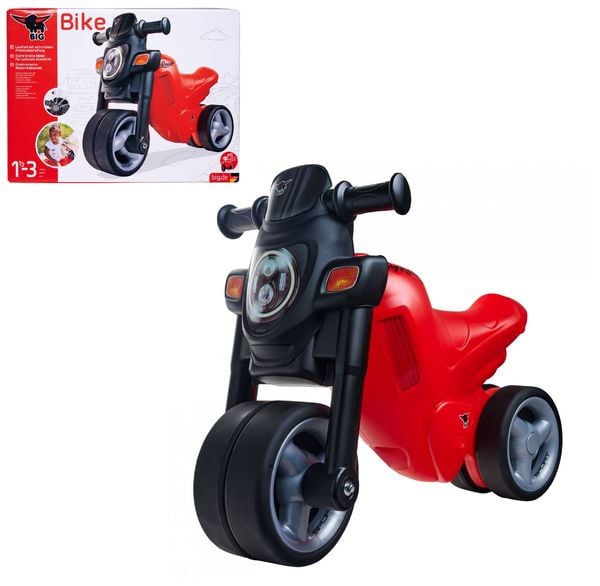 BIG 800056386 - BIG Sport Bike Laufrad Rot, Racing-Bike, Kinder-Motorrad, Sitzhöhe: 29 cm, Kunststoff