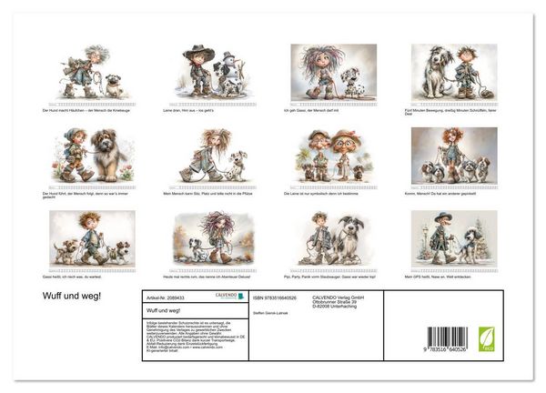 Produktbild: Wuff und weg! (Wandkalender 2026 DIN A3 quer), CALVENDO Monatskalender