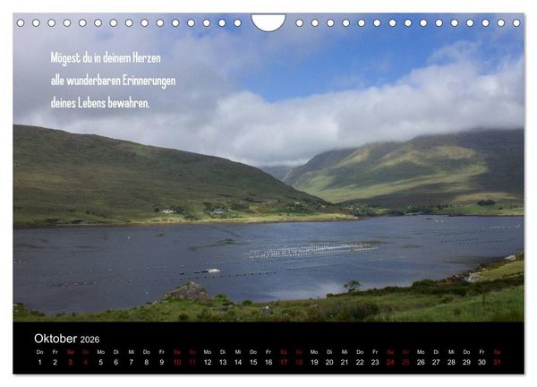 Produktbild: Irland - Irische Segensw&uuml;nsche (Wandkalender 2026 DIN A4 quer), CALVENDO Monatskalender