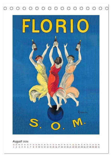 Produktbild: Leonetto Cappiello - Das goldene Zeitalter der Werbekunst (Tischkalender 2026 DIN A5 hoch), CALVENDO Monatskalender