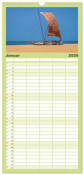 Produktbild: Familienplaner 2026 - Sri Lanka - landschaftliche Vielfalt mit 5 Spalten (Wandkalender, 21 x 45 cm) CALVENDO