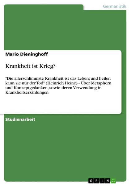 Produktbild: Krankheit ist Krieg?