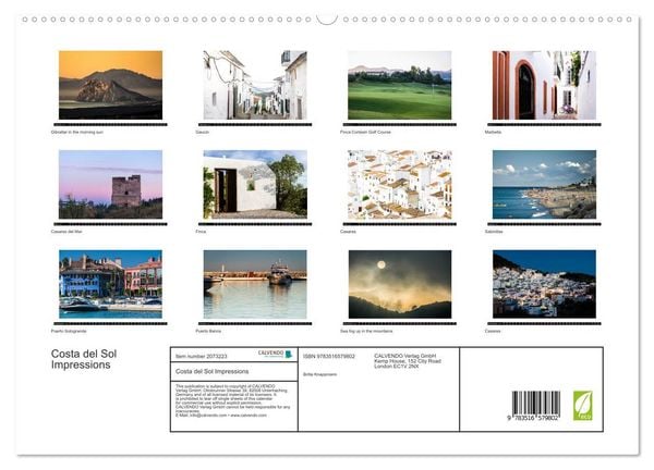 Produktbild: Costa del Sol Impressions (High Quality Premium Wall Calendar 2026 DIN A2 landscape),CALVENDO 12 Month Wall Calendar