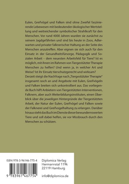 Produktbild: Tiergest&uuml;tzte Interventionen mit Eulen, Greifv&ouml;geln und Falken: Eine Auseinander