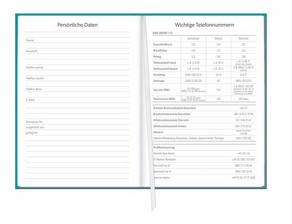 Produktbild: Kalenderbuch A6 blau 2027