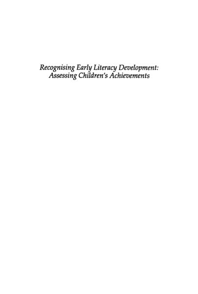 Produktbild: Recognising Early Literacy Development