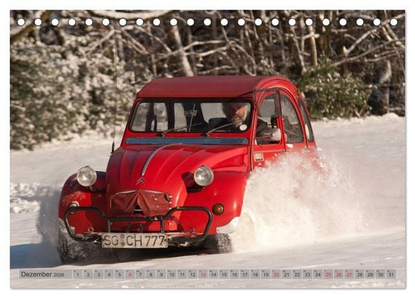 Produktbild: Kultauto Ente Citro&euml;n 2CV (Tischkalender 2026 DIN A5 quer), CALVENDO Monatskalender