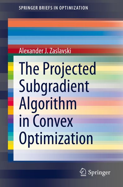 Produktbild: The Projected Subgradient Algorithm in Convex Optimization
