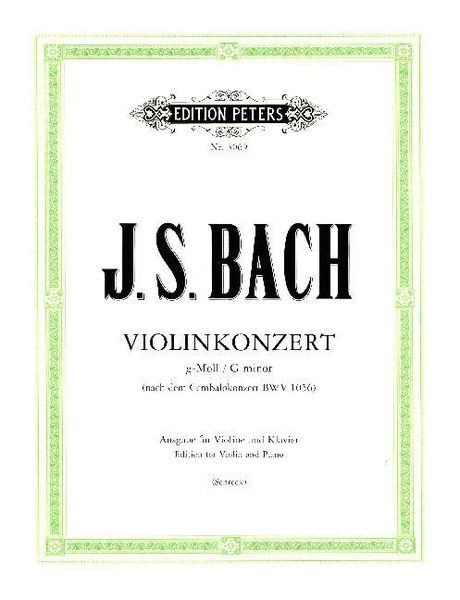 Produktbild: Violin Concerto No. 5 in G min BWV1056