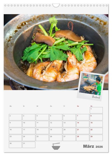 Produktbild: Street Food - K&uuml;chenplaner (Wandkalender 2026 DIN A3 hoch), CALVENDO Monatskalender