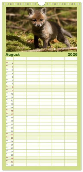Produktbild: Familienplaner 2026 - Bei den Jungf&uuml;chsen mit 5 Spalten (Wandkalender, 21 x 45 cm) CALVENDO