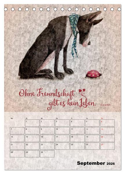 Produktbild: Lebensweisheiten zum Reflektieren (Tischkalender 2026 DIN A5 hoch), CALVENDO Monatskalender