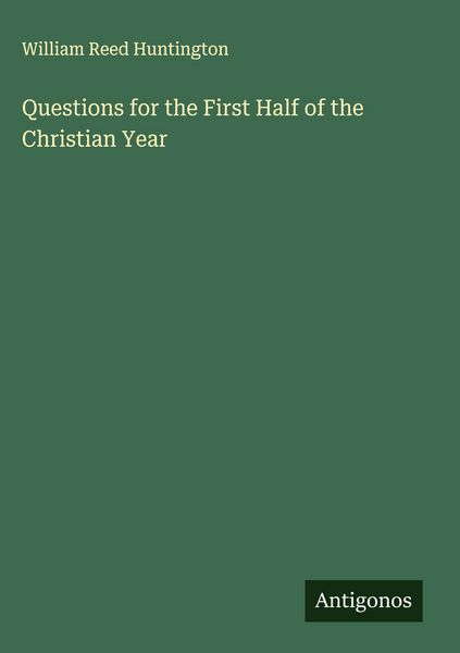 Produktbild: Questions for the First Half of the Christian Year