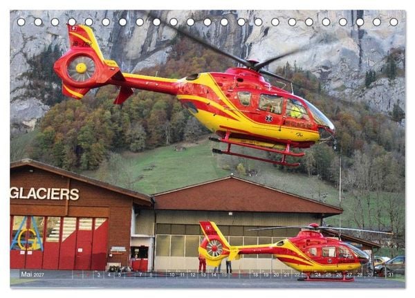 Produktbild: Helikopter in der Luft (Tischkalender 2027 DIN A5 quer), CALVENDO Monatskalender