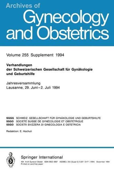 Produktbild: Verhandlungen der Schweizerischen Gesellschaft f&uuml;r Gyn&auml;kologie und Geburtshilfe