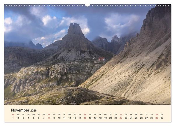 Produktbild: Sextner Dolomiten (hochwertiger Premium Wandkalender 2026 DIN A2 quer), Kunstdruck in Hochglanz