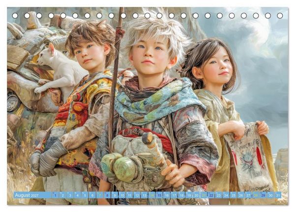 Produktbild: Japanische Figuren - Im Anime-Stil (Tischkalender 2027 DIN A5 quer), CALVENDO Monatskalender