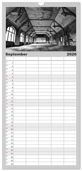 Produktbild: Familienplaner 2026 - Lost Beauty mit 5 Spalten (Wandkalender, 21 x 45 cm) CALVENDO