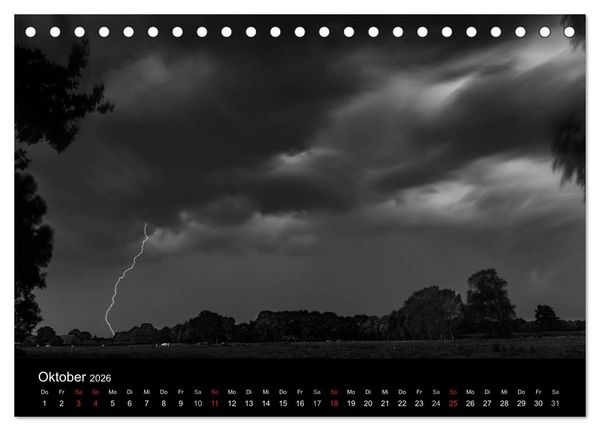 Produktbild: Das Licht in Schwarz und Wei&szlig; (Tischkalender 2026 DIN A5 quer), CALVENDO Monatskalender