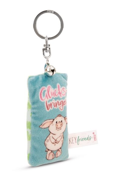 Produktbild: Schl&uuml;sselanh&auml;nger Mini Pl&uuml;schkissen Gl&uuml;cksbringer m. Gl&ouml;ckchen