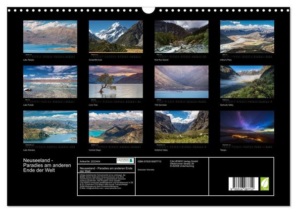 Produktbild: Neuseeland - Paradies am anderen Ende der Welt (Wandkalender 2026 DIN A3 quer), CALVENDO Monatskalender