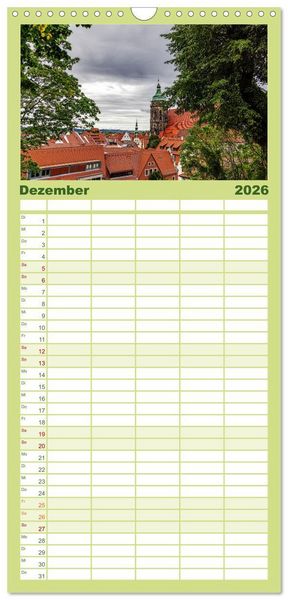 Produktbild: Familienplaner 2026 - Mystischer Malerweg mit 5 Spalten (Wandkalender, 21 x 45 cm) CALVENDO
