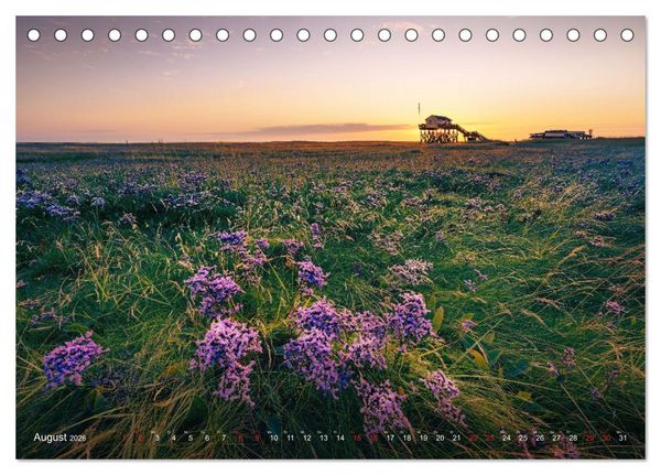 Produktbild: Nordseeurlaub in St. Peter-Ording (Tischkalender 2026 DIN A5 quer), CALVENDO Monatskalender