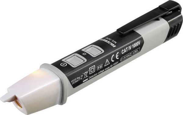Produktbild: VOLTCRAFT MS-500 Ber&uuml;hrungsloser Spannungspr&uuml;fer CAT IV 1000V LED, Akustik