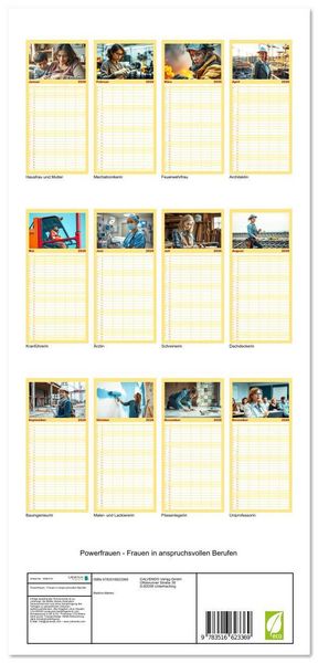 Produktbild: Familienplaner 2026 - Powerfrauen - Frauen in anspruchsvollen Berufen mit 5 Spalten (Wandkalender, 21 x 45 cm) CALVENDO