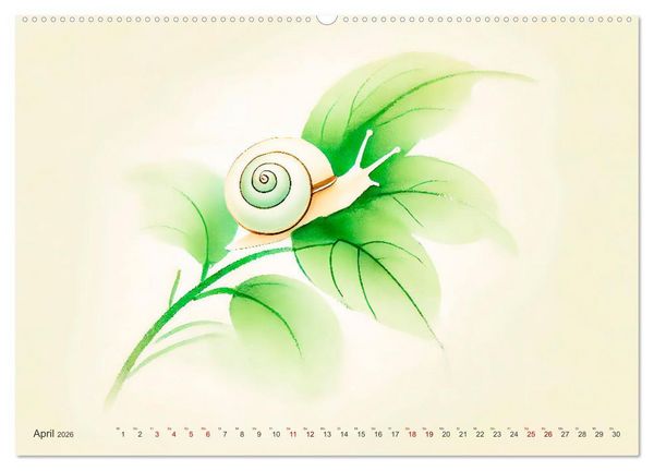 Produktbild: Zen der Natur - Pflanzen und Insekten im Stile der Tuschmalerei (hochwertiger Premium Wandkalender 2026 DIN A2 quer), Kunstdruck in Hochglanz