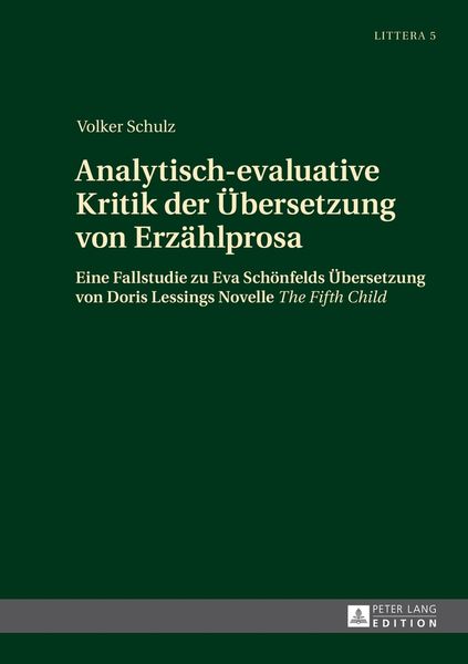 Produktbild: Analytisch-evaluative Kritik der Übersetzung von Erzählprosa